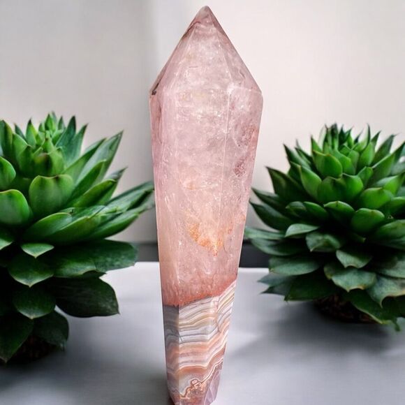 Amethyst Crazy Lace Crystal‎ Wand (#12) - Picture 1 of 9